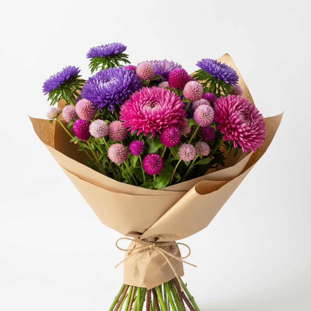 Aster & Gomphrena Bouquet